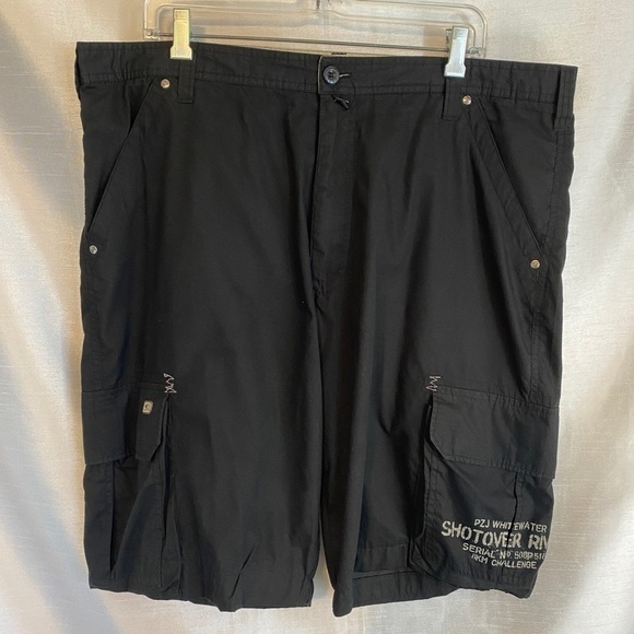 Point Zero Cargo Board Shorts Black Mens  40 - Picture 13 of 13